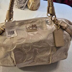 Coach Y2k NWT NEW Sophia Leather Metallic Shimmering Satchel Shoulder Bag & Dust